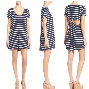 NWT Lovers + Friends Knot Yourself  Blue & White Stripe  Open Back Shirt…